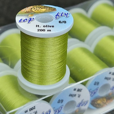 "top fly" thread 6/0 - LT OLIVE