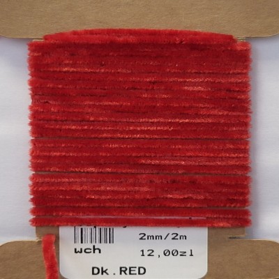 worm chenille - dk RED