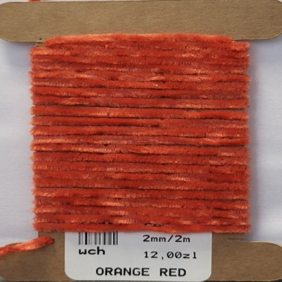 worm chenille - ORANGE RED