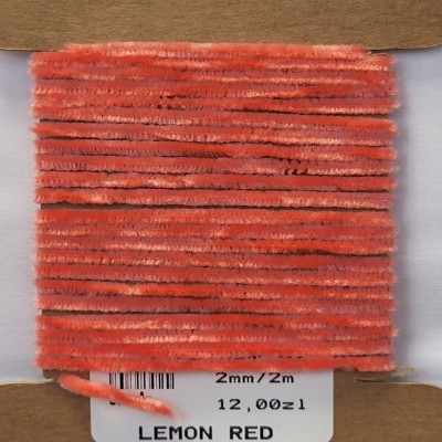 worm chenille - LEMON RED